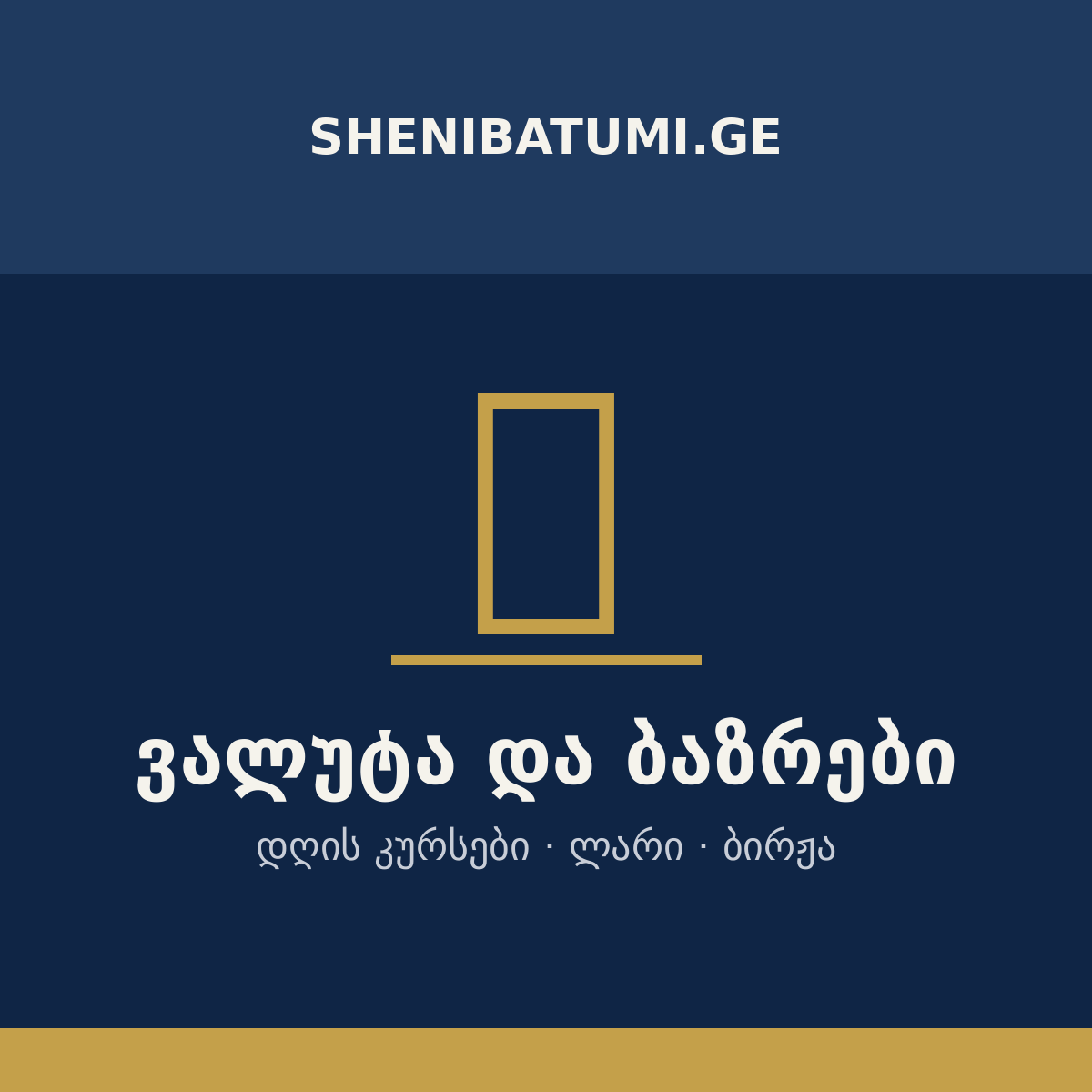 ვალუტა და ბაზრები — shenistartup.ge