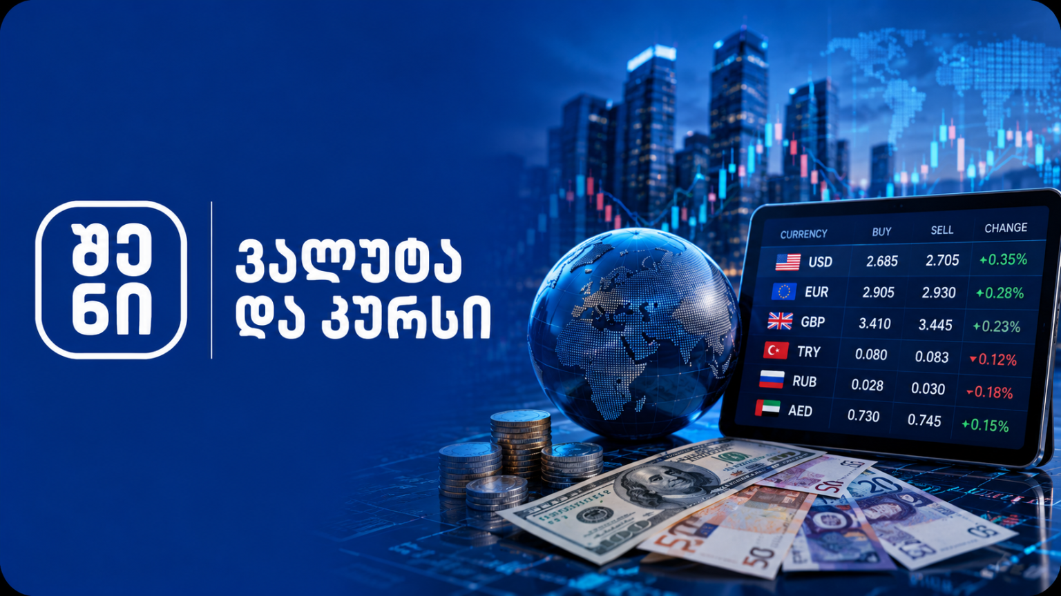 ფინანსური მონაცემები და ვალუტის კურსები, საქართველო