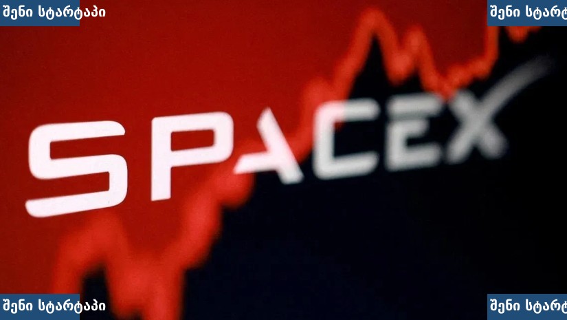 SpaceX-ის ლოგო და ფინანსური გრაფიკი, საქართველო
