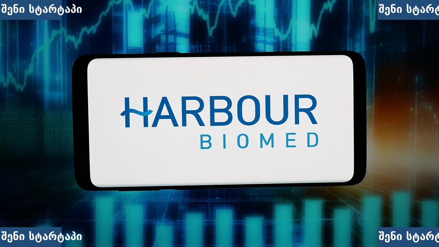 Harbour Biomed-ის ლოგო და ფინანსური გრაფიკი, საქართველო
