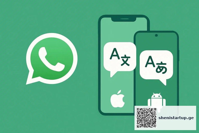 WhatsApp მესენჯერი ტელეფონზე თარგმნის ფუნქციით ბიზნეს კომუნიკაციისთვის