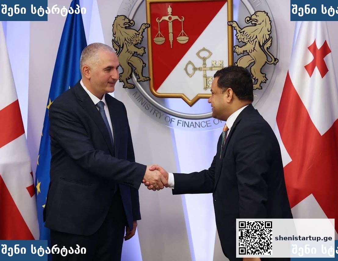 ფინანსთა მინისტრი ინდოეთის რესპუბლიკის საგანგებო და სრულუფლებიან ელჩს შეხვდა