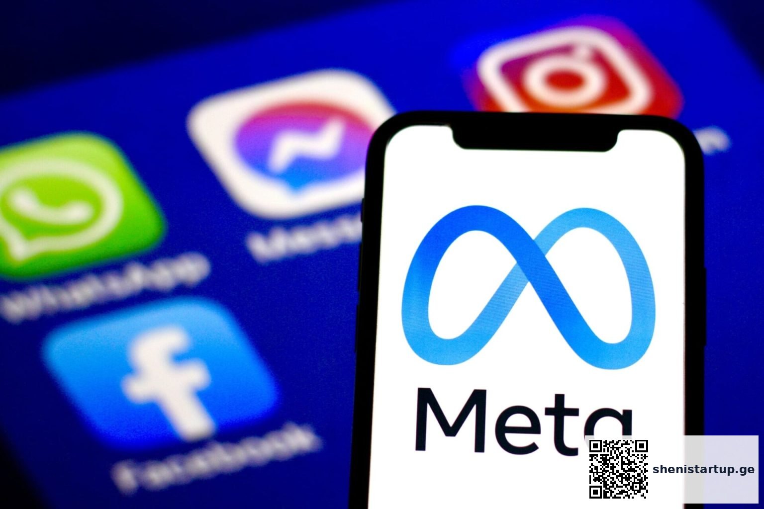 Meta ლოგო სმარტფონის ეკრანზე, საქართველო
